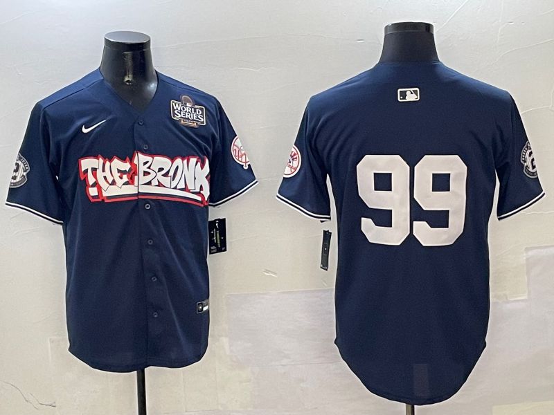 Men New York Yankees #99 Judge Drak Blue four generations Joint Name 2025 Nike MLB Jersey style 9->new york yankees->MLB Jersey